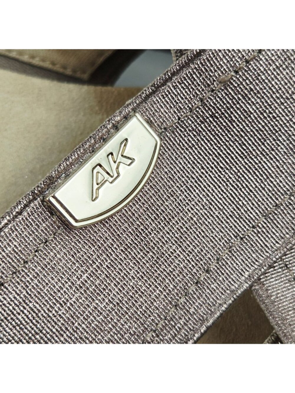 Anne Klein AK Sport Womens Wedge Sandals Metallic Straps Bronze Size 9.5M Peggy - Picture 10 of 12